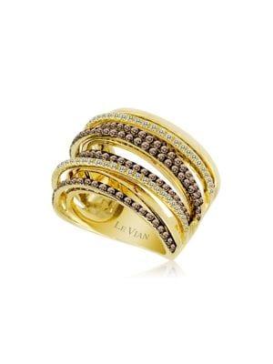 Le Vian Red Carpet Vanilla Diamond, Chocolate Diamond & 14k Honey Gold Ring