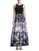 Xscape Floral-print A-line Dress
