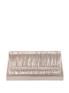 Nina Locklin Pleated Crystal Trim Clutch