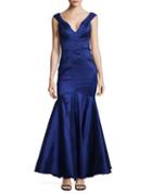 Xscape V-neck Trumpet Dress