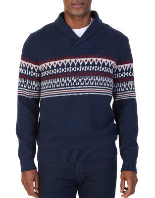 Nautica Cotton Shawl Collar Sweater