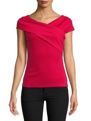 Lord & Taylor Wrap-neck Top