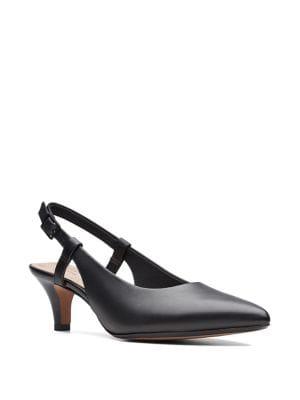Clarks Linvale Loop Leather Slingback Pumps