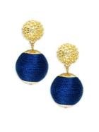 Design Lab Wrapped Ball Drop Earrings