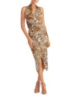 Rachel Rachel Roy Tiger-print Halter Sheath Dress