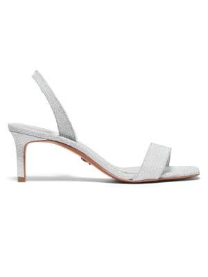 Michael Michael Kors Mila Glitter Slingback Heeled Sandals