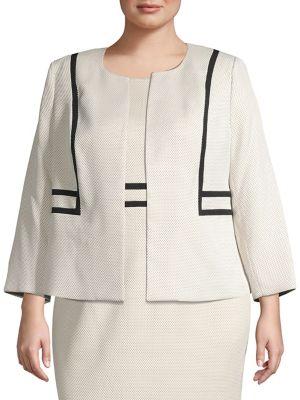 Kasper Textured Open-front Blazer