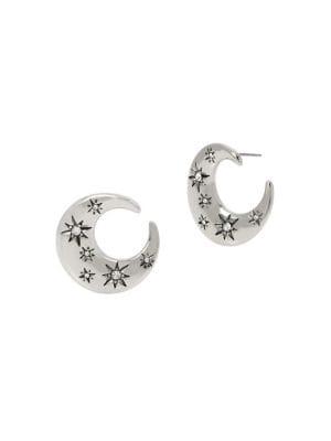 Bcbgeneration Starry Eyed Silvertone Starry Curl Earrings