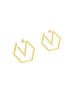 Michelle Campbell Honeycomb Cut-out Stud Earrings
