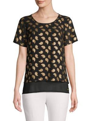 Michael Michael Kors Foil Cutout Top