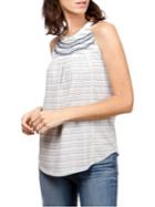 Lucky Brand Embroidered Stripe Halter Top