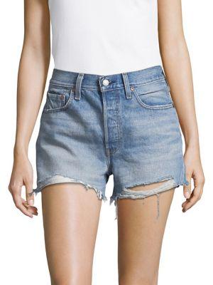 Levi's Premium Frayed Denim Shorts