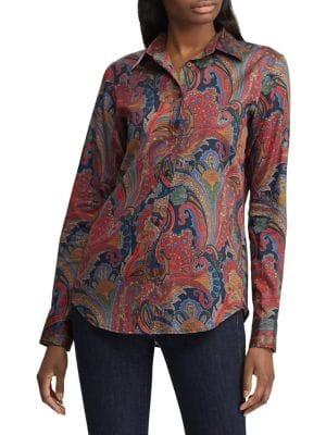 Lauren Ralph Lauren Relaxed-fit Paisley-print Cotton Shirt