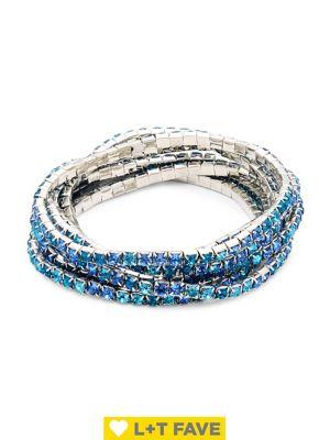 R.j. Graziano Rhinestone Embellished Bracelet Set