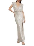 Bcbgmaxazria Surplice Sequin-embellished Gown