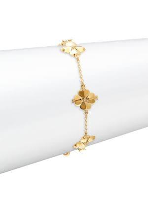 Kate Spade New York Goldtone Flower Chain Bracelet