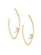 Bcbgeneration Haute Hangers Oval Crystal Hoop Earrings