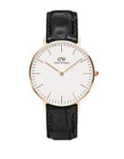 Daniel Wellington Classic Reading Stainless Steel Leather-strap Watch