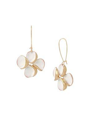 Robert Lee Morris Collection Soft Spoken Crystal Patina Drop Earrings