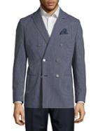 Tallia Orange Mason Slim-fit Stripe Double-breasted Suit Jacket