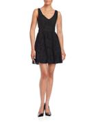 Bb Dakota Embossed Floral Fit-and-flare Dress