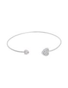 Lord & Taylor Cubic Zirconia Heart Ends Bangle