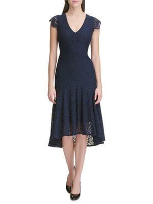 Tommy Hilfiger Lace Fit-&-flare High-low Dress