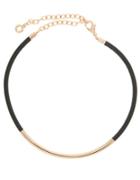 Anne Klein Leather Choker Necklace