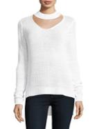 Design Lab Lord & Taylor Solid Knit Pullover