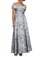 Alex Evenings Printed Off-the-shoulder Ballgown