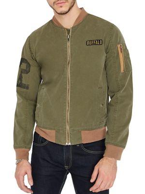 Buffalo David Bitton Graphic Canvas Bomber Jacket