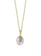 Effy 14k Yellow Gold & 10-11mm Plum Freshwater Pearl Pendant Necklace