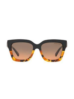 Michael Kors Sporty Berkshire 54mm Block-print Square Sunglasses