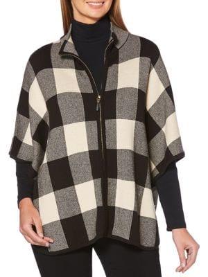 Rafaella Checked Mockneck Sweater