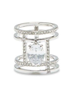 Vince Camuto Crystal Open Work Ring