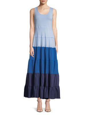 Context Colorblock Tiered Dress
