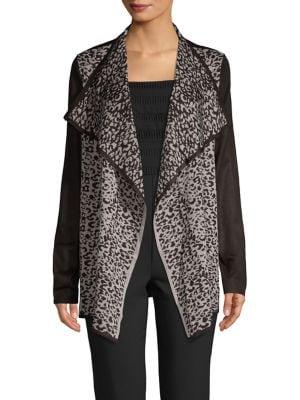 Calvin Klein Animal-print Flyaway Cardigan