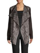 Calvin Klein Animal-print Flyaway Cardigan