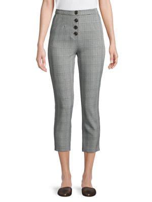 The Fifth Label Plaid Button Skinny Pants