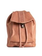 Day And Mood Sage Leather Backpack