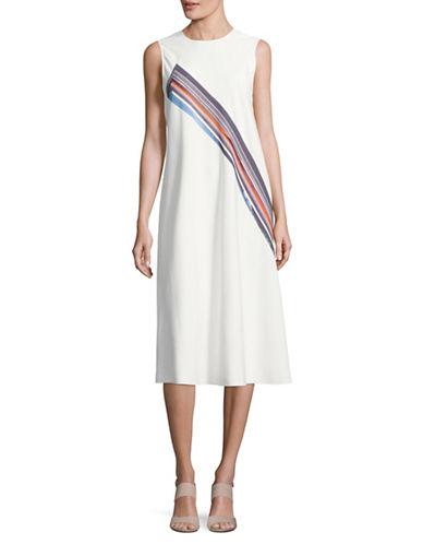 Dkny Diagonal Striped Midi Dress