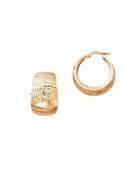 Lord & Taylor 14k Italian Gold Hoop Earrings- 0.93in
