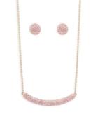 Nina Angelee Swarovski Crystal Bar Necklace And Stud Earrings Set