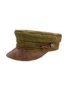 Peter Grimm Lila Leather Newsboy Hat