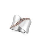 Effy 14k Rose Gold, Sterling Silver And Diamond-accented Ring, 0.04 Tcw
