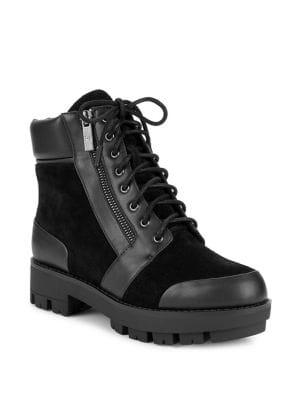 H Halston Millie Treaded Lace-up Boots