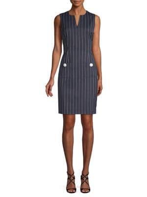 Karl Lagerfeld Paris Striped Sheath Dress