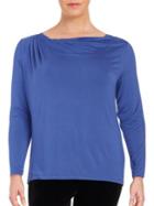 Lord & Taylor Iconic Fit Cowlneck Top