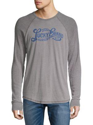 Lucky Brand Cola Logo Thermal Raglan Tee