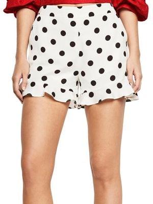 Bardot Spot Frill Shorts